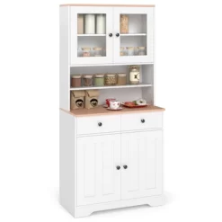 Tangkula Pantry Cabinet 67" Tall Kitchen Floor Cabinet W/ 2 Removable Shelves 2 Drawers 21 Tangkula Pantry Cabinet 67" Tall Kitchen Floor Cabinet W/ 2 Removable Shelves 2 Drawers -Tangkula GUEST db86b6d0 9c49 4693 9837 3fdbbddd941d