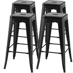 Tangkula 30" Set Of 4 Stackable Backless Metal Bar Stools W/ Footrest For Kitchen 22 Tangkula 30" Set Of 4 Stackable Backless Metal Bar Stools W/ Footrest For Kitchen -Tangkula GUEST dc94a7a5 7143 479b 85d5 2973ccd34ffc