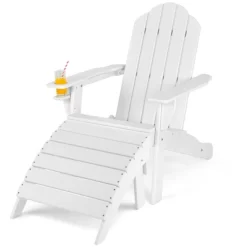 Tangkula Outdoor Adirondack Chair W/Ergonomic Design&Ottoman Lounge Armchair HDPE Chair For Yard&Patio Black/Grey/Turquoise/White 17 Tangkula Outdoor Adirondack Chair W/Ergonomic Design&Ottoman Lounge Armchair HDPE Chair For Yard&Patio Black/Grey/Turquoise/White -Tangkula GUEST dcd5298a bcc3 44fb b153 59fea7b8ac6a