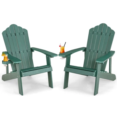Tangkula 2PCS Adirondack Chair HIPS Adirondack Chair W/Cup Holder Realistic Wood Grain Weather Resistant Outdoor Chair For 380 LBS Weight Capacity Black/Navy/White/Teak/Dark Green/Red/Light Grey/Yellow 13 Tangkula 2PCS Adirondack Chair HIPS Adirondack Chair W/Cup Holder Realistic Wood Grain Weather Resistant Outdoor Chair For 380 LBS Weight Capacity Black/Navy/White/Teak/Dark Green/Red/Light Grey/Yellow - Image 11