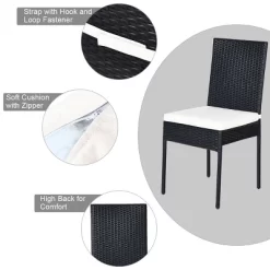 Tangkula 10PCS Rattan Dining Set Cushioned Chair Table W/ Glass Top Furniture Patio 10 Tangkula 10PCS Rattan Dining Set Cushioned Chair Table W/ Glass Top Furniture Patio -Tangkula GUEST ddf1d666 b882 495d a265 7fc30751d950