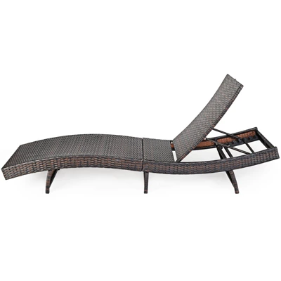 Tangkula Patio Adjustable Rattan Chaise Lounge Chair Folding Reclining Wicker Chair 11 Tangkula Patio Adjustable Rattan Chaise Lounge Chair Folding Reclining Wicker Chair - Image 9