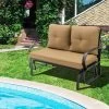 Tangkula 2-Person Outdoor Patio Glider Bench Swing Seat Bench W/ Seat & Back Cushions 2 Tangkula 2-Person Outdoor Patio Glider Bench Swing Seat Bench W/ Seat & Back Cushions -Tangkula GUEST e031ba21 8146 444e 8768 2aa02bb3e508