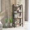 Tangkula 4-Tier Ladder Bookshelf Industrial Wooden Bookcase With Metal Frame Anti-Toppling Device Rack Rustic Brown/Gray Oak 1 Tangkula 4-Tier Ladder Bookshelf Industrial Wooden Bookcase With Metal Frame Anti-Toppling Device Rack Rustic Brown/Gray Oak -Tangkula GUEST e0a6ecd7 9a7d 4358 b702 6995f9c58ba3