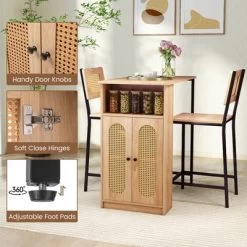 Tangkula 3 PCS Bar Table And Chairs Set W/ 2 Bar Stools & Storage Shelves Backrests -Tangkula GUEST e0af5d80 d7ec 4c97 95e4 34288a484dac