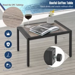 Tangkula 3pcs Patio Chaise Lounge Set Aluminum Recliner Chair Table Outdoor -Tangkula GUEST e0d56096 dc8d 444a a5f8 0b332e5905bc