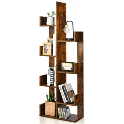 Tangkula 8-Tier Modern Bookshelf Anti-fall Tree Bookcase Storage Rack Suitable For Home & Office Brown/White/Black 13 Tangkula 8-Tier Modern Bookshelf Anti-fall Tree Bookcase Storage Rack Suitable For Home & Office Brown/White/Black -Tangkula GUEST e1efdfe4 f744 482f 9a9a 639f94ade8f9