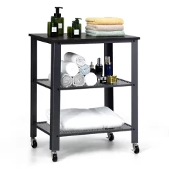 Tangkula Kitchen Utility Cart Industrial Coffee End Table W/Wheels Black/Silver 16 Tangkula Kitchen Utility Cart Industrial Coffee End Table W/Wheels Black/Silver -Tangkula GUEST e22f291f c2ce 46bb 8f08 171814c723d5