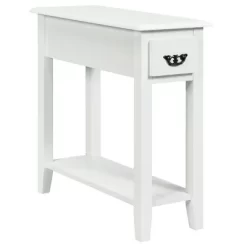 Tangkula White 2 Tier Narrow Nightstand End Bedside Sofa Side Table With Drawer And Shelf 11 Tangkula White 2 Tier Narrow Nightstand End Bedside Sofa Side Table With Drawer And Shelf -Tangkula GUEST e22fc388 b2d7 439d a70e 07e5f470a180