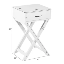 Tangkula Modern Versatile Nightstand X-shape Wooden End Table With Drawer Accent Side Table For Bedroom Black/White 20 Tangkula Modern Versatile Nightstand X-shape Wooden End Table With Drawer Accent Side Table For Bedroom Black/White -Tangkula GUEST e389bf62 1614 41c1 b069 6e2100ef10c3