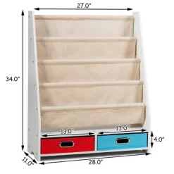 Tangkula Book Rack Kids Toys Organizer Shelves With 4 Sling Bookshelf And 2 Boxes 15 Tangkula Book Rack Kids Toys Organizer Shelves With 4 Sling Bookshelf And 2 Boxes -Tangkula GUEST e3bcd8aa 24e7 41c1 aca7 4c6af50ddc5c