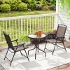 Tangkula 3 PCS Outdoor Bistro Dining Furniture Set W/1.57" Umbrella Hole Rippled -Tangkula GUEST e673b7e4 d5d8 4f89 abbe 543a098cabb3