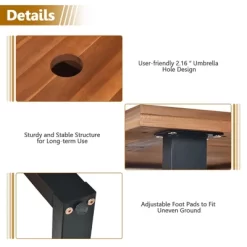 Tangkula Patented 7PCS Patio Dining Set Outdoor Furniture Set W/ 6 Armchairs Umbrella Hole -Tangkula GUEST e83cad92 42f2 49cb 879b a686a0f35d8a