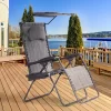 Tangkula Recling Zero Gravity Chair With Drink Tray & Sunshade, Gray -Tangkula GUEST e9358039 3be5 4352 8b33 9f7619328890