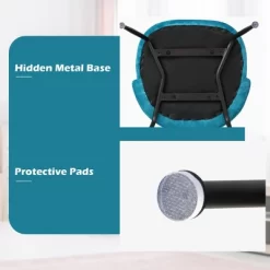 Tangkula Dining Chair Set Of 2 Upholstered Velvet Chair Set W/ Metal Base For Living Room -Tangkula GUEST e9a5247c f744 43f5 a02d cd5a17765269