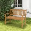 Tangkula 2-Person Outdoor Bench Patio Wooden Bench With Ergonomic Backrest & Armrests All-weather Acacia Wood Frame 43"x 22" 2 Tangkula 2-Person Outdoor Bench Patio Wooden Bench With Ergonomic Backrest & Armrests All-weather Acacia Wood Frame 43"x 22" -Tangkula GUEST ea08fb78 e2ff 42ed a3c5 f43c2321babe