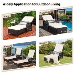 Tangkula Patio Chaise Lounge Chair Six-Position Adjustable Outdoor Recliner With Cushion & Pillow For Poolside Balcony Backyard 14 Tangkula Patio Chaise Lounge Chair Six-Position Adjustable Outdoor Recliner With Cushion & Pillow For Poolside Balcony Backyard -Tangkula GUEST eada2b5b c99f 4728 8008 f0eda22e28fa