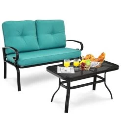 Tangkula 2PCS Patio Conversation Set Outdoor Loveseat W/Coffee Table & Cushions 13 Tangkula 2PCS Patio Conversation Set Outdoor Loveseat W/Coffee Table & Cushions -Tangkula GUEST ec61e919 4eb6 4d70 bda7 4c3619ebbdae