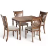 Tangkula 5 PCS Retro Dining Table Set W/ Dining Table & 4 Upholstered Chairs Rustic Brown 1 Tangkula 5 PCS Retro Dining Table Set W/ Dining Table & 4 Upholstered Chairs Rustic Brown -Tangkula GUEST ed455d9a 5e31 4f57 aa99 f971cf1c2621