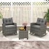 Tangkula Set Of 3 Wicker Rocking Set Patio W/ Tempered Glass Table & Soft Cushions -Tangkula GUEST ed832961 d932 41c0 b235 d721b20135d1