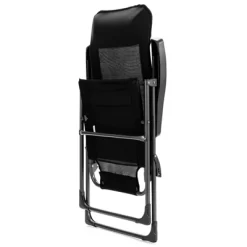 Tangkula 2PCS Outdoor Patio Folding Dining Chairs With Reclining Backrest And Headrest Black -Tangkula GUEST ed96e3cd caa0 4c6a 9ff1 d3ec612d3da9