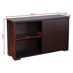 Tangkula Wood Buffet Cupboard Kitchen Storage Cabinet Sideboard W/ Sliding Door 17 Tangkula Wood Buffet Cupboard Kitchen Storage Cabinet Sideboard W/ Sliding Door -Tangkula GUEST ee0e875d 9561 4cce b358 7d9e9e3f9ff3