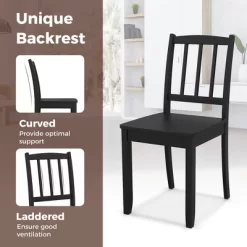 Tangkula Wood Dining Chair Set Of 4 W/ Rubber Wood Legs Curved Backrest For Kitchen 20 Tangkula Wood Dining Chair Set Of 4 W/ Rubber Wood Legs Curved Backrest For Kitchen -Tangkula GUEST ee861489 f897 4da2 88c2 6a52671bee1b