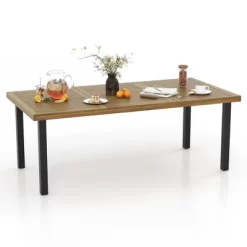 Tangkula 8-Person Dining Table 79" W/ 1.9" Umbrella Hole Acacia Wood Adjustable Foot Pads 21 Tangkula 8-Person Dining Table 79" W/ 1.9" Umbrella Hole Acacia Wood Adjustable Foot Pads -Tangkula GUEST eeae4717 6b3b 4e4c a448 a09bc8ab7483