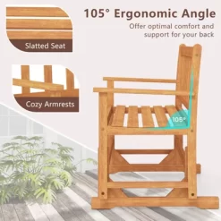 Tangkula 2 Person Patio Glider Bench Solid Acacia Wood Porch Glider Chair W/ Seat 16 Tangkula 2 Person Patio Glider Bench Solid Acacia Wood Porch Glider Chair W/ Seat -Tangkula GUEST eedf780c 472e 4e3a 947c 17c7e15c8ab0