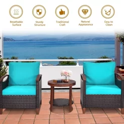Tangkula 3-Piece Patio Rattan Bistro Set Acacia Wood Frame Sofa And Side Table 20 Tangkula 3-Piece Patio Rattan Bistro Set Acacia Wood Frame Sofa And Side Table -Tangkula GUEST ef28103b 35d3 49c1 9381 0a43e3080ed7
