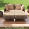 Tangkula Outdoor Rattan Double Daybed Wicker Chaise Lounge For 2 W/ Seat & Back Cushions 1 Tangkula Outdoor Rattan Double Daybed Wicker Chaise Lounge For 2 W/ Seat & Back Cushions -Tangkula GUEST f0238f39 34b5 41bc b1f5 d0e895758644