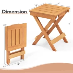 Tangkula Outdoor Folding Side Table Hardwood Patio Bistro Table W/ Slatted Tabletop & X-shaped Legs 17 Tangkula Outdoor Folding Side Table Hardwood Patio Bistro Table W/ Slatted Tabletop & X-shaped Legs -Tangkula GUEST f032ed28 9910 42c3 9508 76d1c24fe16d