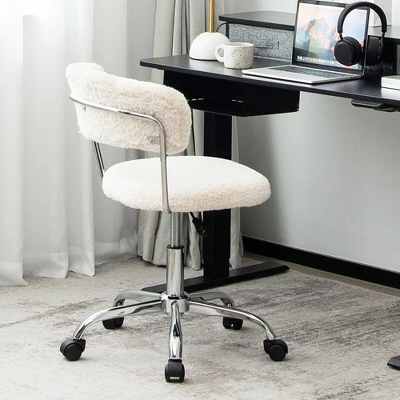 Tangkula Computer Desk Chair Adjustable Office Chair Swivel Vanity Chair 4 Tangkula Computer Desk Chair Adjustable Office Chair Swivel Vanity Chair - Image 2