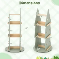Tangkula Kids Rotating Bookshelf 4 Tier Tree Shape Revolving Bookcase 360°Display Rack 18 Tangkula Kids Rotating Bookshelf 4 Tier Tree Shape Revolving Bookcase 360°Display Rack -Tangkula GUEST f0b13420 0035 4b51 8682 5244b518718e