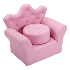 Tangkula Single Sponge Sofa Toddler Children Leisure Chair With Armrest Ottoman Kids Furniture Pink -Tangkula GUEST f0d0a081 c4b3 492d a1d8 bc5dcbf1b003