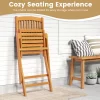 Tangkula Patio Folding Chair Set Of 2 Portable Acacia Wood Dining Chairs With High Back & Seat Cushions Beige/Navy/Red -Tangkula GUEST f1a036d1 0e31 49b3 a2d1 f23af1db3507