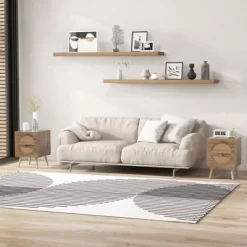 Tangkula Rattan Nightstand Set Of 2 End Side Table With 2 Rattan Drawers Pine Wood Legs Wood Accent Table 19 Tangkula Rattan Nightstand Set Of 2 End Side Table With 2 Rattan Drawers Pine Wood Legs Wood Accent Table -Tangkula GUEST f380b540 eaa2 429d a61c 022491186fed