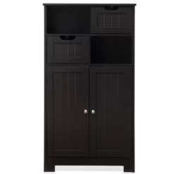 Tangkula Wooden Floor Storage Cabinet For Livingroom Bathroom Office W/Open Shelf, 2 Doors And 2 Drawers 19 Tangkula Wooden Floor Storage Cabinet For Livingroom Bathroom Office W/Open Shelf, 2 Doors And 2 Drawers -Tangkula GUEST f390005e 0a3b 4a39 bd34 700d6aec240d