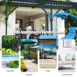 Tangkula Patio Hammock Chair Floating Hanging Chaise Lounge Chair W/ Canopy -Tangkula GUEST f3a833ee abcf 47c8 9bbe e5c69d046421