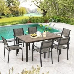 Tangkula 59" X 35" Large Rectangle Outside Table W/ Metal Legs Accommodate Up To 6 13 Tangkula 59" X 35" Large Rectangle Outside Table W/ Metal Legs Accommodate Up To 6 -Tangkula GUEST f498ee40 ff8f 401b ac0a 82ba88191386