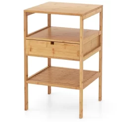 Tangkula Bamboo Nightstand W/ Pull-out Drawer & Storage Shelf Wood Natural 19 Tangkula Bamboo Nightstand W/ Pull-out Drawer & Storage Shelf Wood Natural -Tangkula GUEST f69b3fae 8296 4341 ade9 66a98650ac63