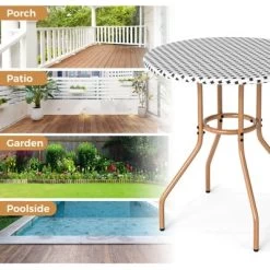 Tangkula 3 Piece French Bistro Table Chair Set Outdoor Wicker Round Table & 2 Dining Chairs -Tangkula GUEST f6d192dc 706c 458c ad7b 66d143864343