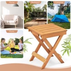 Tangkula Outdoor Folding Side Table Hardwood Patio Bistro Table W/ Slatted Tabletop & X-shaped Legs 14 Tangkula Outdoor Folding Side Table Hardwood Patio Bistro Table W/ Slatted Tabletop & X-shaped Legs -Tangkula GUEST f94e9f34 dadb 4112 9b53 07ff6699cd95