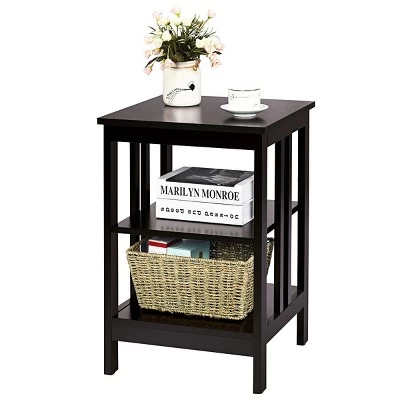 Tangkula 3-tier Side Table Nightstand Sofa End Table Storage Display Shelf 14 Tangkula 3-tier Side Table Nightstand Sofa End Table Storage Display Shelf - Image 12