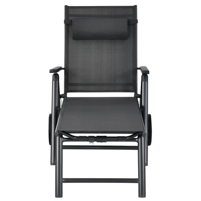 Tangkula 2 PCS Outdoor Folding Lounge Chair Patio Portable Longer W/Wheels & Adjustable Backrest 7 Tangkula 2 PCS Outdoor Folding Lounge Chair Patio Portable Longer W/Wheels & Adjustable Backrest - Image 5