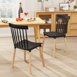 Tangkula Set Of 4 Windsor Dining Chairs Dining Chairs W/ Spindle Backs & Curved Seats -Tangkula GUEST fb61a156 f299 4e44 ad2a a4e7cd754264
