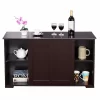 Tangkula Wood Buffet Cupboard Kitchen Storage Cabinet Sideboard W/ Sliding Door -Tangkula GUEST fb6d87b9 43d2 4646 a646 dd1fdebfe601