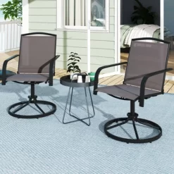 Tangkula Patio Swivel Chairs Set Of 4 W/ High Back & Round Metal Base For Backyard 14 Tangkula Patio Swivel Chairs Set Of 4 W/ High Back & Round Metal Base For Backyard -Tangkula GUEST fba5ea87 4de4 4e19 8c68 9e8411a3b019