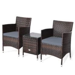 Tangkula 3-Piece Patio Wicker Rattan Furniture Set Conversation Sofa Set W/Coffee Table Grey 17 Tangkula 3-Piece Patio Wicker Rattan Furniture Set Conversation Sofa Set W/Coffee Table Grey -Tangkula GUEST fc317cf4 cc70 4dc4 a976 bd0b6ca0e803