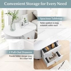 Tangkula 2PCS Nightstand W/ 2 Drawers Faux Marble Bedside Table For Small Space 15 Tangkula 2PCS Nightstand W/ 2 Drawers Faux Marble Bedside Table For Small Space -Tangkula GUEST fc4975d3 50bb 4484 b1ce 01c923af1f1e